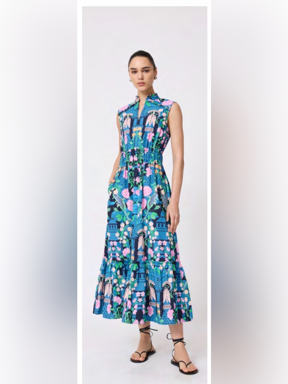 Rose Garden Cotton Smocked Dress - Pearl by Lela Rose